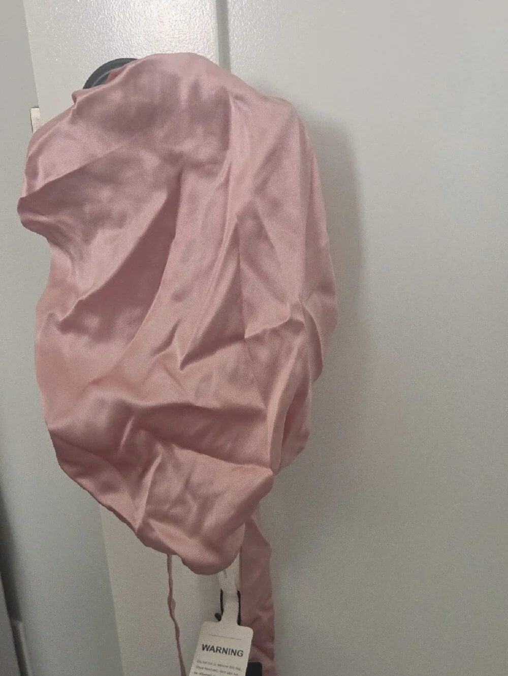 SilkSilky 100% Mulberry Silk Sleep Bonnet with Ribbons Pale Mauve